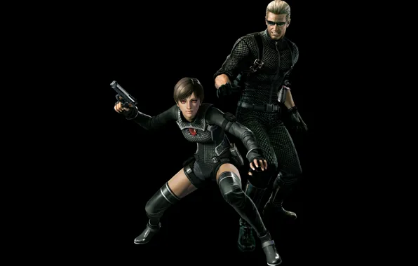 Girl, gun, pistol, game, soldier, weapon, Resident Evil, red eyes