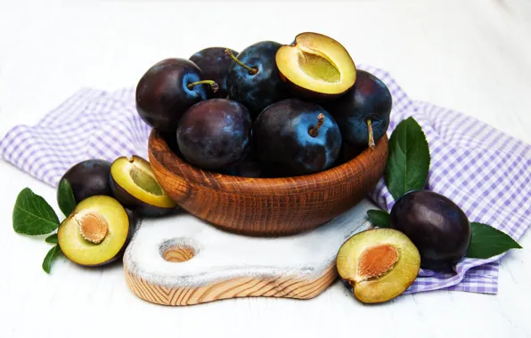Bowl, plum, ripe, Olena Rudo