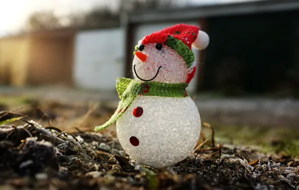 Macro, holiday, Snowman
