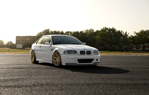 BMW, White, E46, M3