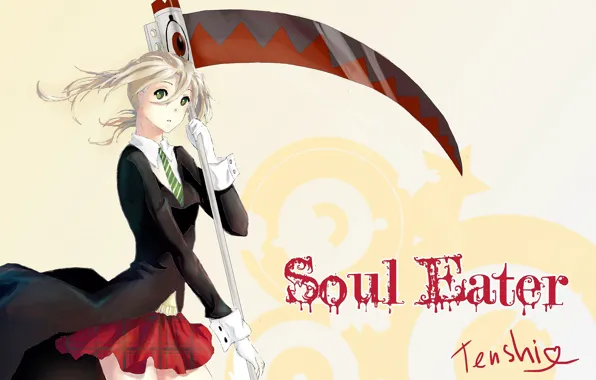 Girl, weapons, skirt, braid, Soul eater, Soul Eater