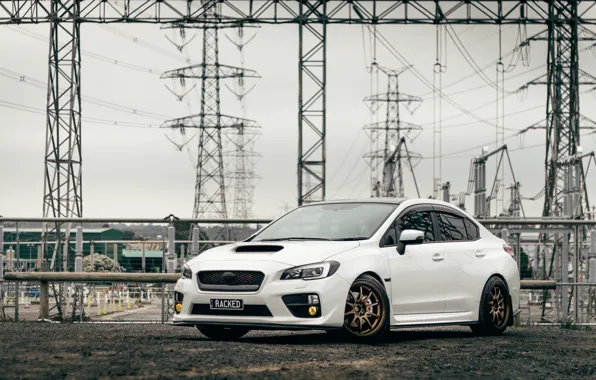 White, subaru, wrx