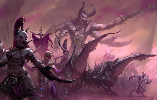 Picture Warhammer, chaos, demons, Slaanesh