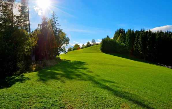 The sky, nature, meadow, Austria, Graz