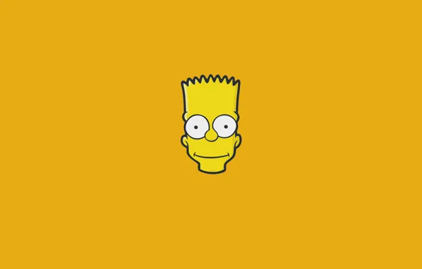The simpsons, Minimalism, Figure, Face, Head, Simpsons, Bart, Art