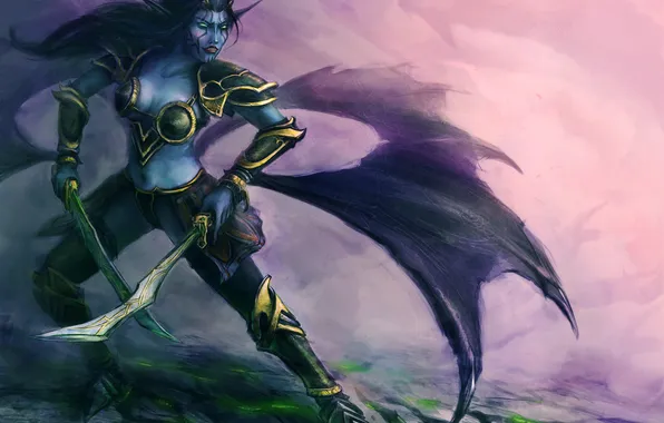 Picture dota, swords, DotA, akasha, defense of the ancients, akasha, queen of pain, fury on