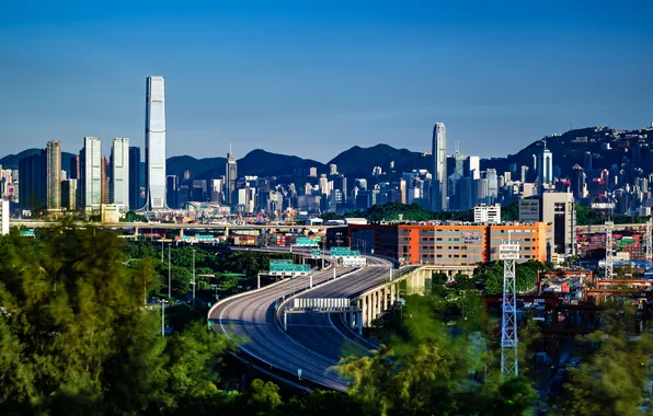 The city, Hong Kong, panorama, China
