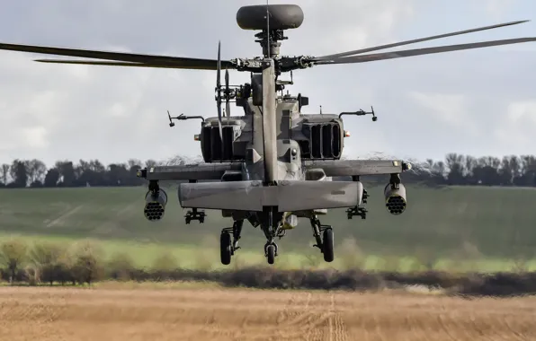 Helicopter, Army, With, Apache AH1, WAH-64 ZJ182, Air Corps