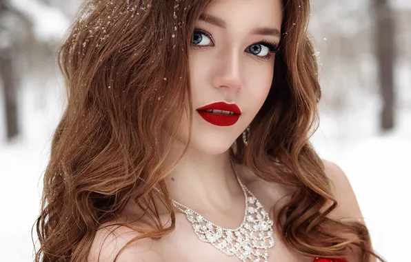 Picture makeup, lips, Olga Galitsyna