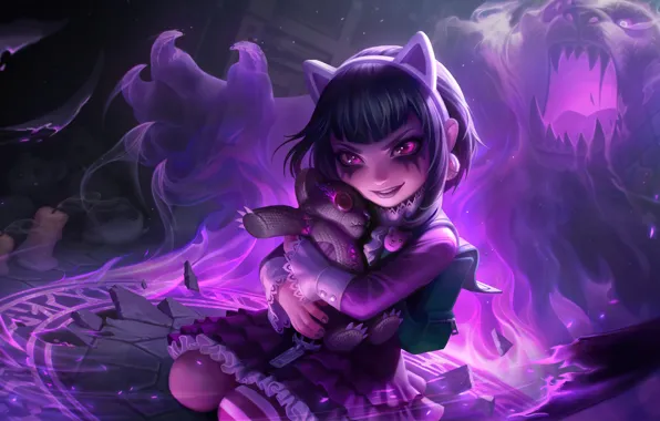 Picture art, League of Legends, LoL, skin, Annie, Goth, Goth Annie