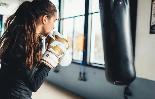 Look, pose, Boxing, gloves, stand, boxing, training, workout