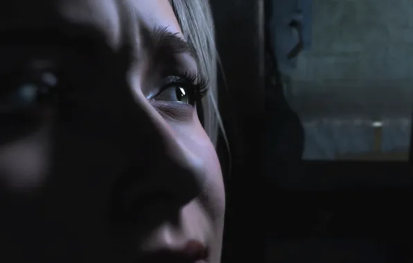 Picture Girl, Face, Eyes, Game, Horror, Closeup, Until Dawn, To survive until dawn.