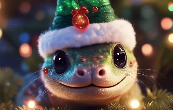 Hat, new year, snake, snake