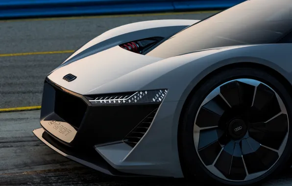 Grey, Audi, 2018, the front part, PB18 e-tron Concept