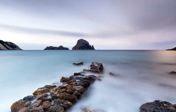 Sea, landscape, rocks
