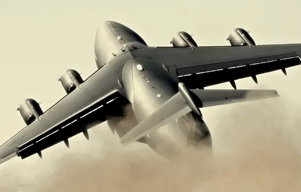 Dust, USA, the plane, the rise, strategic, military transport, Globemaster III, Boeing C-17
