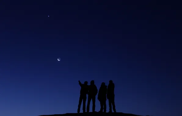Space, people, The moon, Venus