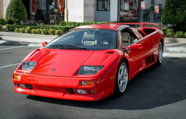 Supercar, red, Lamborghini Diablo