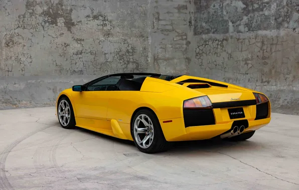 Picture car, Lamborghini, Lamborghini Murcielago Roadster, italian cars, yellow cars