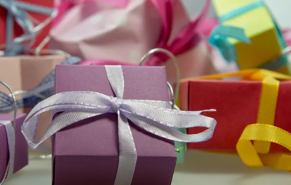 Holiday, box, gift, colored, tape, gifts, bows, bow