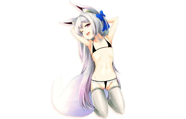 Girl, sexy, lingerie, pantsu, bra, cleavage, panties, thighhighs