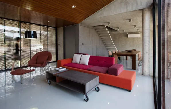 Download wallpaper design, interior, living room, dining room, techno ...