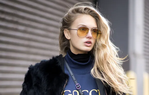 Look, model, glasses, Street, hair, Victoria’s Secret, Romee Strijd, Romy Strayed