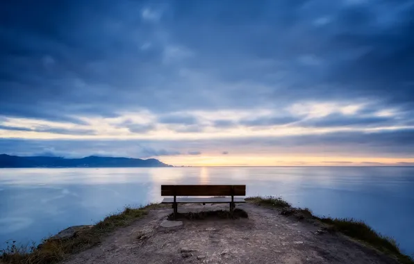 Nature, Bay, bench