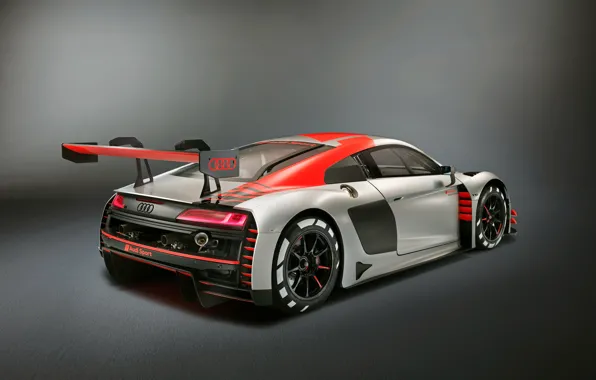 Racing car, Audi R8, rear view, LMS, 2019