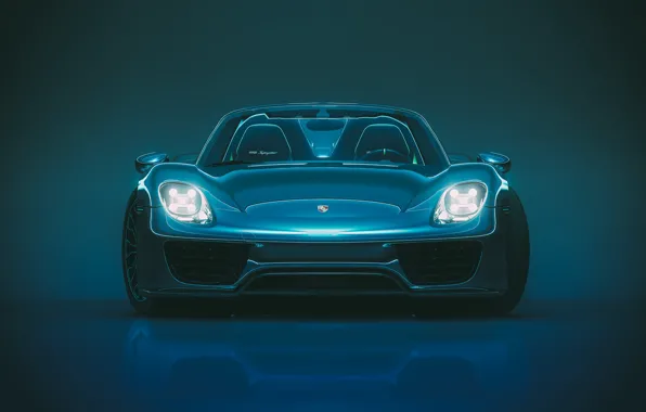 Auto, Porsche, Machine, Lights, 918, The front, Porsche 918, Transport & Vehicles