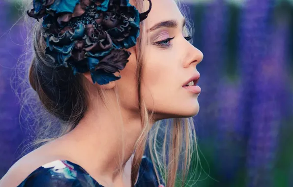 Look, girl, face, pose, sweetheart, bokeh, Maria Nosova, Konstantin Kokin