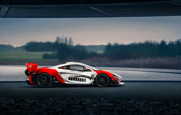 McLaren, GTR, supercar, side view, 2018, Ayrton Senna, McLaren P1, MSO