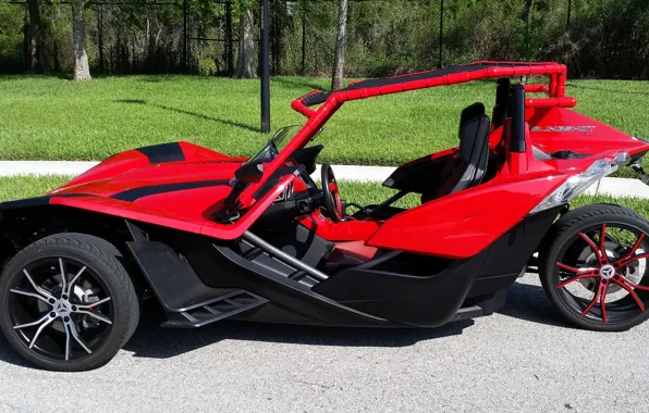 Beautiful, comfort, hi-tech, Polaris, Slingshot, technology, sporty, tricycle