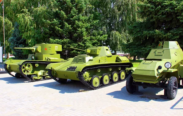 Picture Tanks, T-26, Volgograd, T-60, Military equipment, Museum-panorama of the Battle of Stalingrad, BA-64B