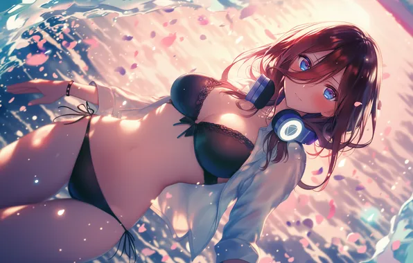 Anime, art, wallpaper, 18+, The Quintessential Quintuplets, Go-Toubun no Hanayome, Miku Nakano, 5 brides