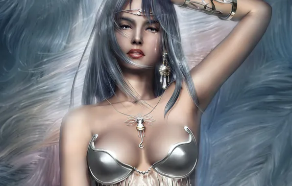 Girl, fantasy, mood, tears