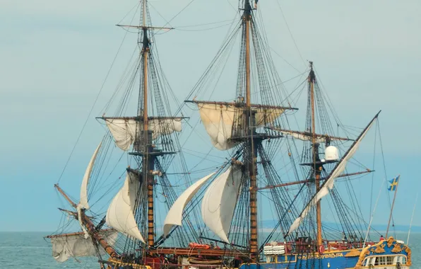 Ship, sailing, Gothenburg, replica