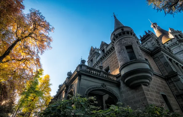 Autumn, the sky, castle, architecture