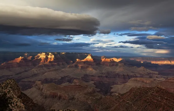 The sky, clouds, mountains, nature, photo, USA, the Grand canyon, canyon grand