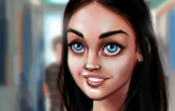 Eyes, look, girl, Megan Fox, smile, art, Jennifer, Jennifer's Body