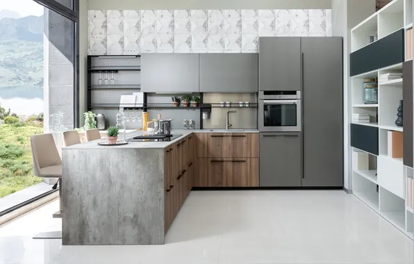 Style, Villa, interior, Italy, kitchen, dining room, dining area, Italian design