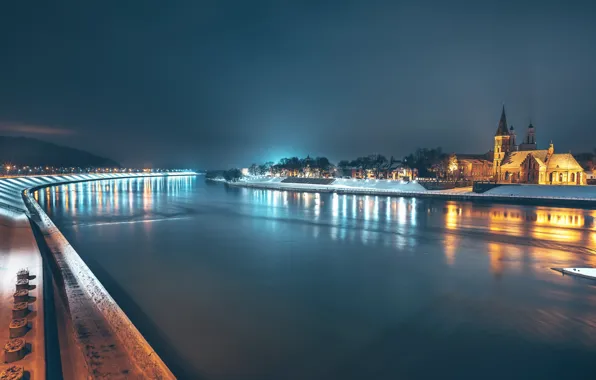 Night, the city, Lithuania, Kaunas