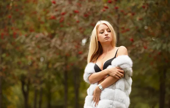 Picture summer, girl, face, hair, linen, fur, Katya