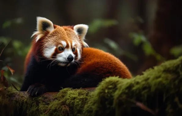 Red Panda, face, red Panda, AI art, neural network