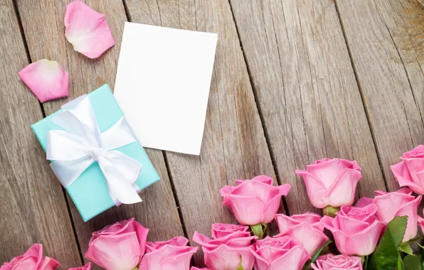 Picture holiday, gift, roses, love, pink, pink, valentine's day, Evgeny Karandaev
