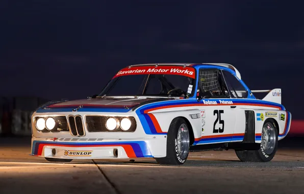 The evening, Auto, Machine, BMW, Lights, German, Bavarian, BMW 3.0 CSL