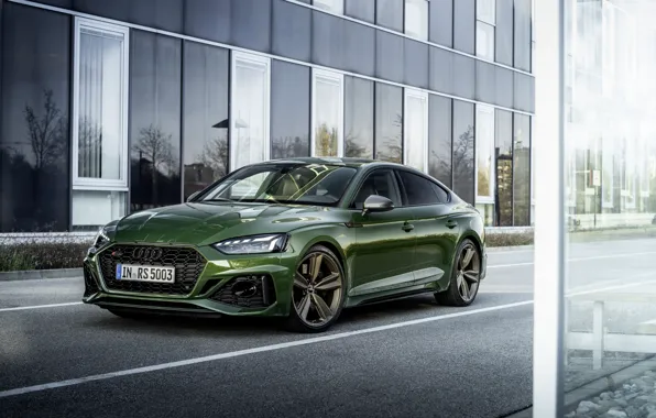 Picture Audi, street, the building, RS 5, 2020, RS5 Sportback