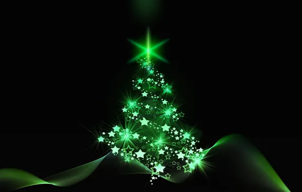 Winter, stars, holiday, tree, Christmas, New year, new year, 2022