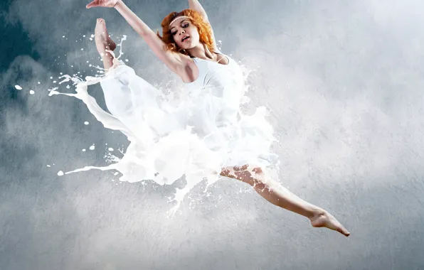 Pose, creative, background, jump, smoke, dance, makeup, dress