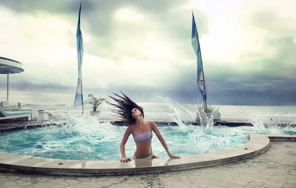 Water, girl, pool, photographer, girl, photography, photographer, David Olkarny